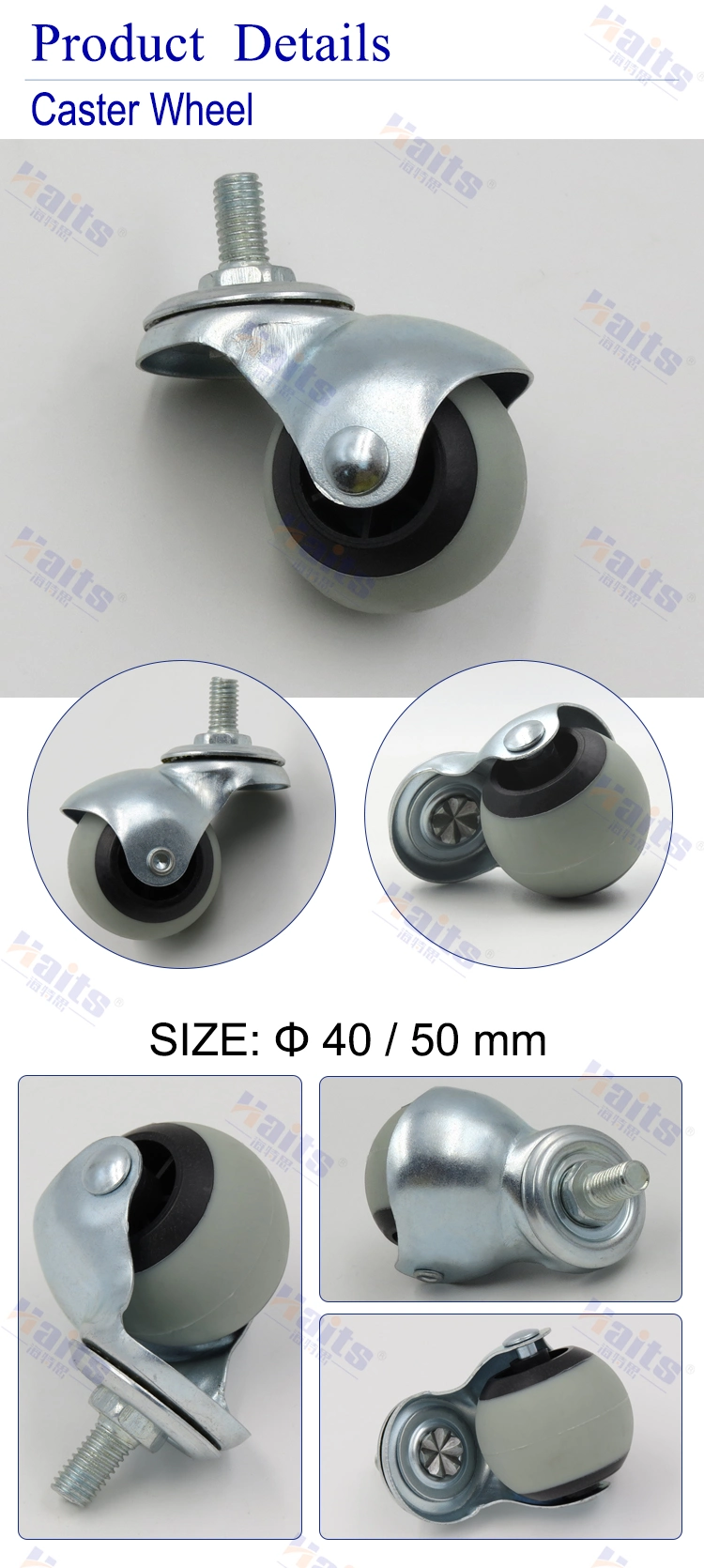 Wheelchair Caster Wheel Caster Wheel Cover Furniture Diameter 40/50 mm Twin Wheel Caster Stem Grip Ring