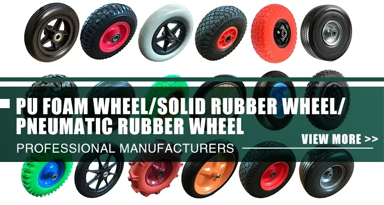 3.50-8 4.00-8 3.00-4 Rubber Wheel Pneumatic Wheel with Plastic Steel Rim for Wheelbarrows, Hand Trolleys, Tool Carts