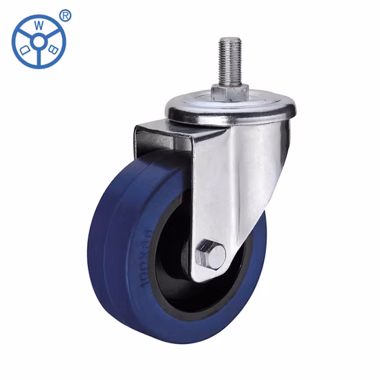 Rullo in gomma elastica industriale blu europeo per servizio medio